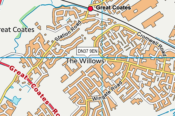 Great Cotes Primary School map (DN37 9EN) - OS VectorMap District (Ordnance Survey)