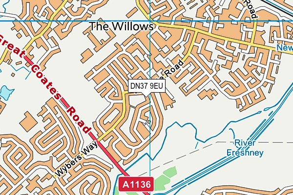 DN37 9EU map - OS VectorMap District (Ordnance Survey)