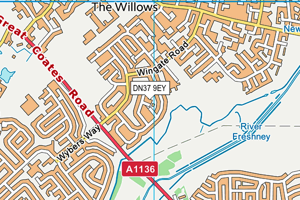 DN37 9EY map - OS VectorMap District (Ordnance Survey)