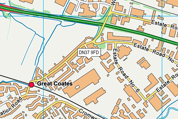 DN37 9FD map - OS VectorMap District (Ordnance Survey)