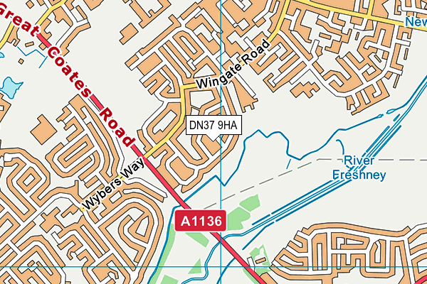 DN37 9HA map - OS VectorMap District (Ordnance Survey)