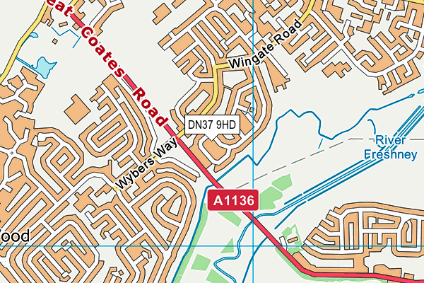 DN37 9HD map - OS VectorMap District (Ordnance Survey)