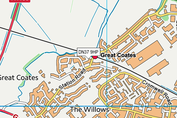 DN37 9HP map - OS VectorMap District (Ordnance Survey)