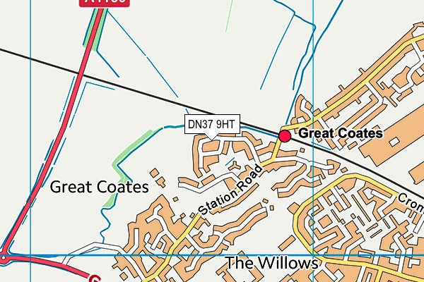 DN37 9HT map - OS VectorMap District (Ordnance Survey)