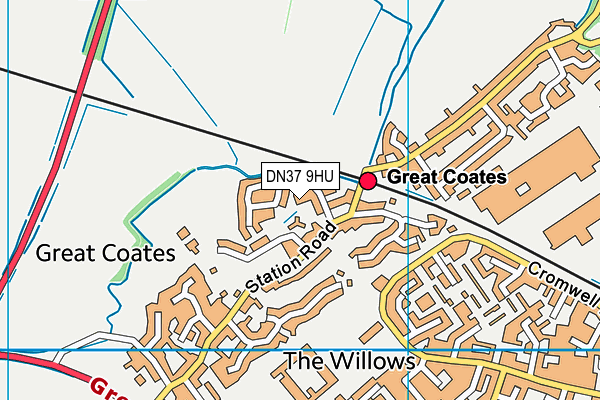 DN37 9HU map - OS VectorMap District (Ordnance Survey)