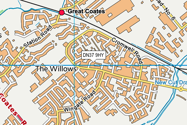 DN37 9HY map - OS VectorMap District (Ordnance Survey)