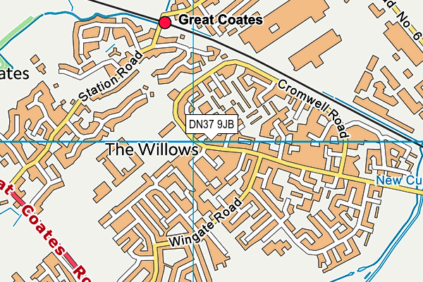 DN37 9JB map - OS VectorMap District (Ordnance Survey)