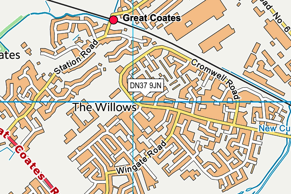 DN37 9JN map - OS VectorMap District (Ordnance Survey)