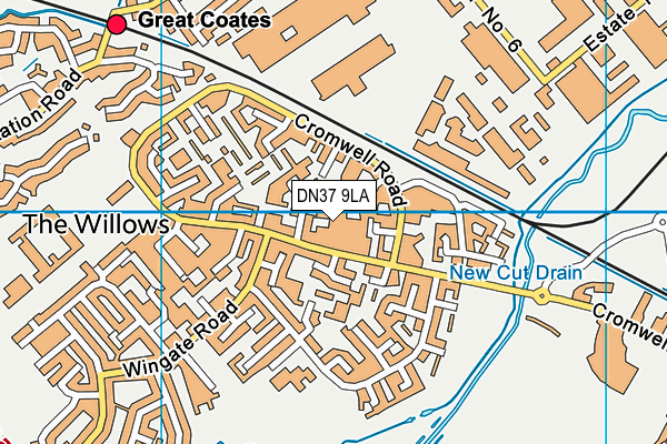 DN37 9LA map - OS VectorMap District (Ordnance Survey)