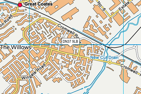 DN37 9LB map - OS VectorMap District (Ordnance Survey)