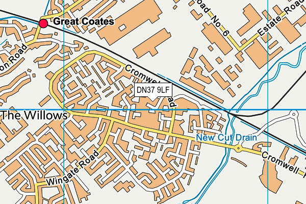 DN37 9LF map - OS VectorMap District (Ordnance Survey)
