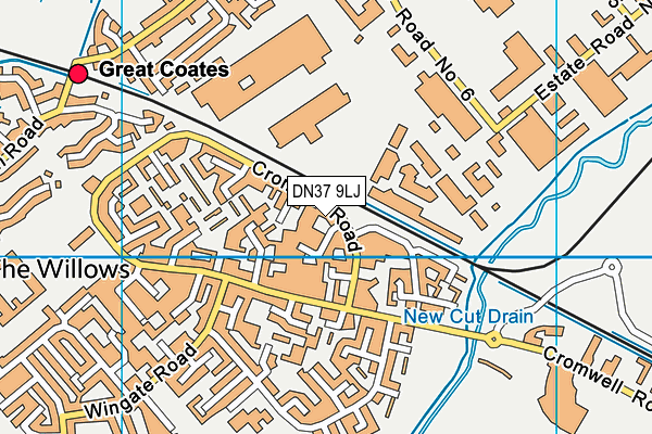 DN37 9LJ map - OS VectorMap District (Ordnance Survey)