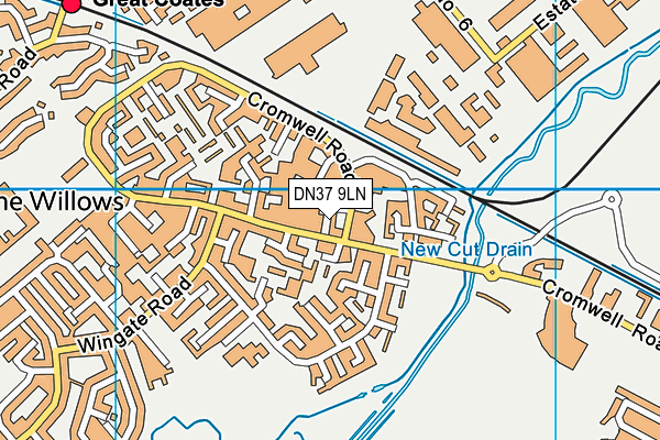 DN37 9LN map - OS VectorMap District (Ordnance Survey)