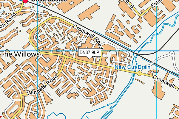 DN37 9LP map - OS VectorMap District (Ordnance Survey)