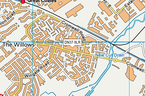 DN37 9LR map - OS VectorMap District (Ordnance Survey)