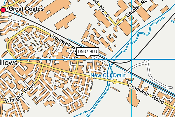 DN37 9LU map - OS VectorMap District (Ordnance Survey)