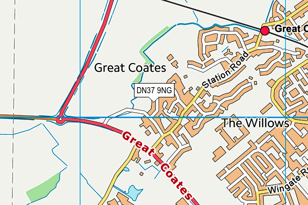 DN37 9NG map - OS VectorMap District (Ordnance Survey)