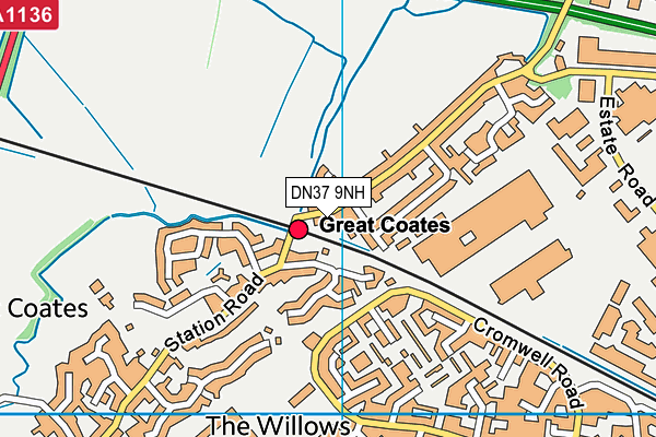 DN37 9NH map - OS VectorMap District (Ordnance Survey)