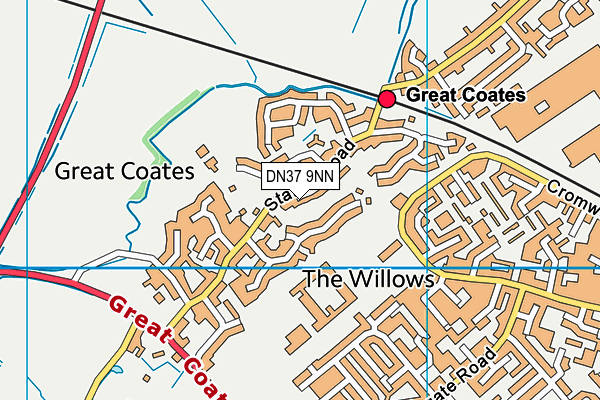 Great Coates Village Nursery School map (DN37 9NN) - OS VectorMap District (Ordnance Survey)