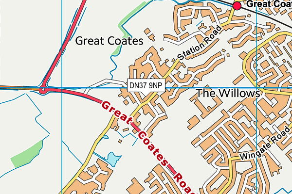 DN37 9NP map - OS VectorMap District (Ordnance Survey)