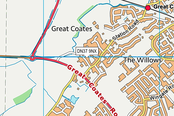 DN37 9NX map - OS VectorMap District (Ordnance Survey)