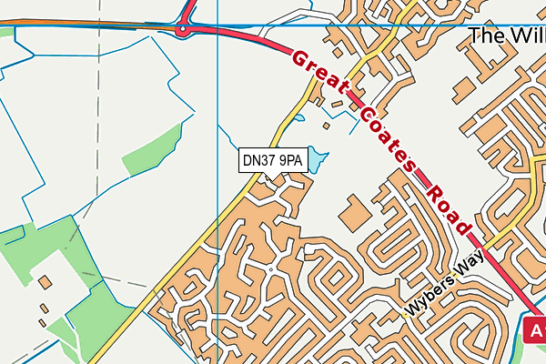 DN37 9PA map - OS VectorMap District (Ordnance Survey)