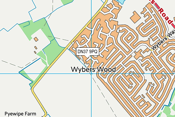 DN37 9PQ map - OS VectorMap District (Ordnance Survey)