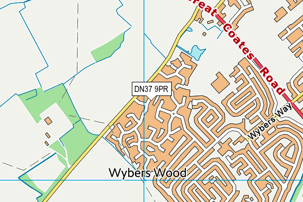 DN37 9PR map - OS VectorMap District (Ordnance Survey)