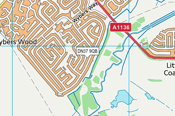 DN37 9QB map - OS VectorMap District (Ordnance Survey)
