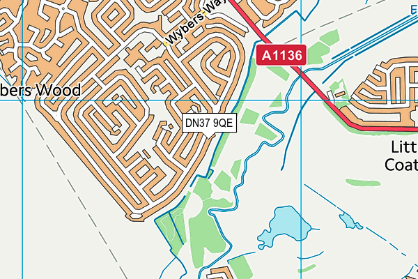 DN37 9QE map - OS VectorMap District (Ordnance Survey)