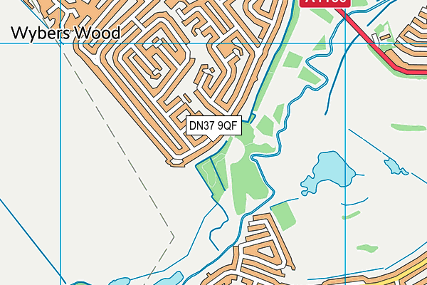 DN37 9QF map - OS VectorMap District (Ordnance Survey)