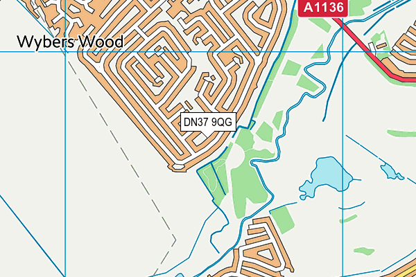 DN37 9QG map - OS VectorMap District (Ordnance Survey)