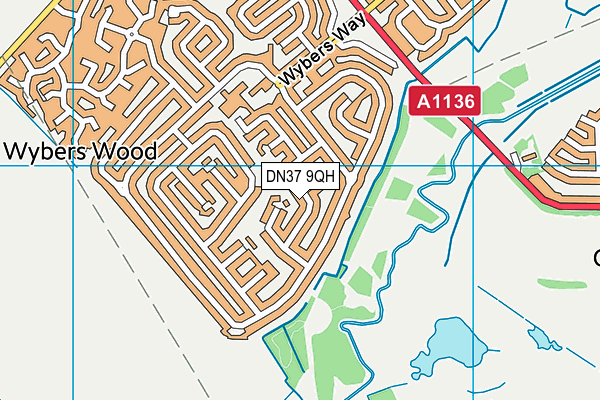 DN37 9QH map - OS VectorMap District (Ordnance Survey)