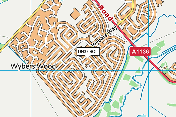 DN37 9QL map - OS VectorMap District (Ordnance Survey)