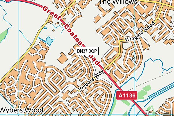 DN37 9QP map - OS VectorMap District (Ordnance Survey)