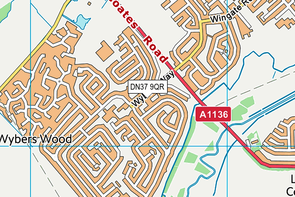 DN37 9QR map - OS VectorMap District (Ordnance Survey)