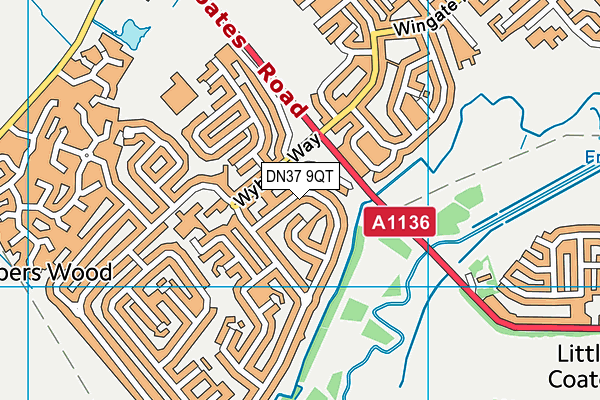 DN37 9QT map - OS VectorMap District (Ordnance Survey)