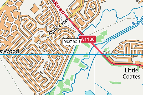 DN37 9QU map - OS VectorMap District (Ordnance Survey)