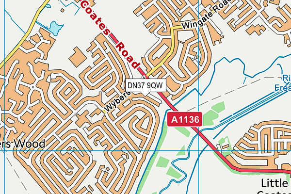 DN37 9QW map - OS VectorMap District (Ordnance Survey)