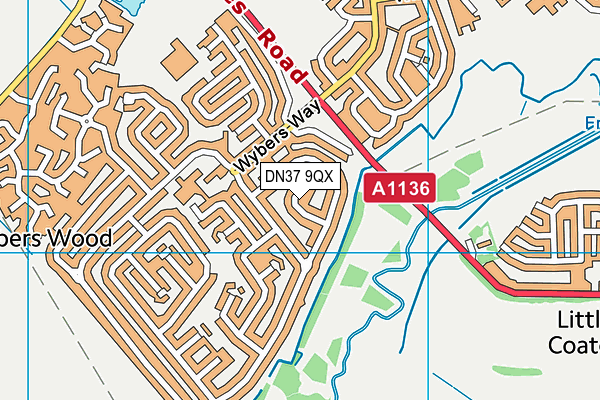 DN37 9QX map - OS VectorMap District (Ordnance Survey)