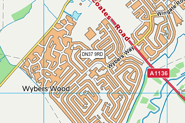 DN37 9RD map - OS VectorMap District (Ordnance Survey)