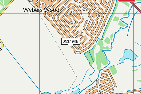 DN37 9RE map - OS VectorMap District (Ordnance Survey)