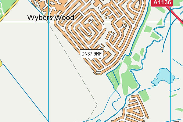 DN37 9RF map - OS VectorMap District (Ordnance Survey)
