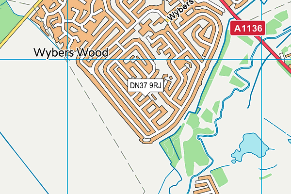 DN37 9RJ map - OS VectorMap District (Ordnance Survey)