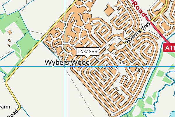 DN37 9RR map - OS VectorMap District (Ordnance Survey)