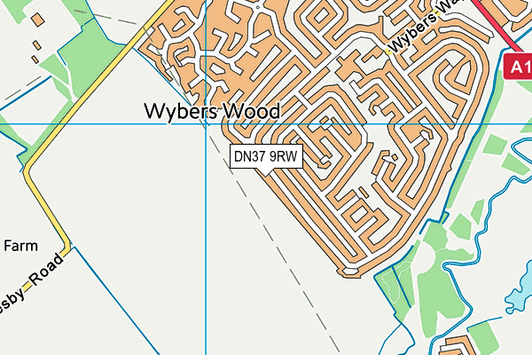 DN37 9RW map - OS VectorMap District (Ordnance Survey)