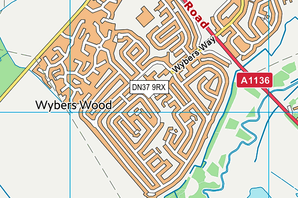 DN37 9RX map - OS VectorMap District (Ordnance Survey)