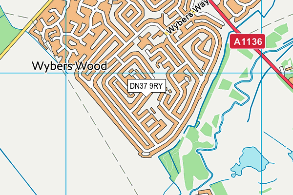 DN37 9RY map - OS VectorMap District (Ordnance Survey)