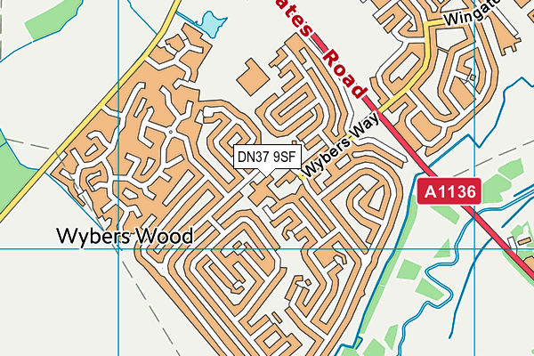 DN37 9SF map - OS VectorMap District (Ordnance Survey)