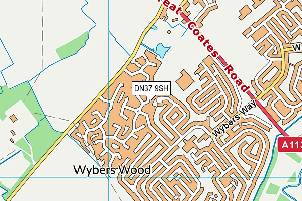 DN37 9SH map - OS VectorMap District (Ordnance Survey)